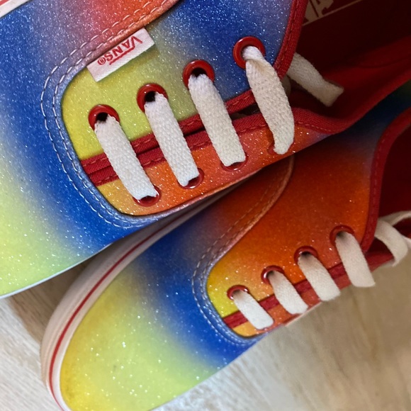 Rainbow Glitter Authentic Vans - Picture 1 of 4